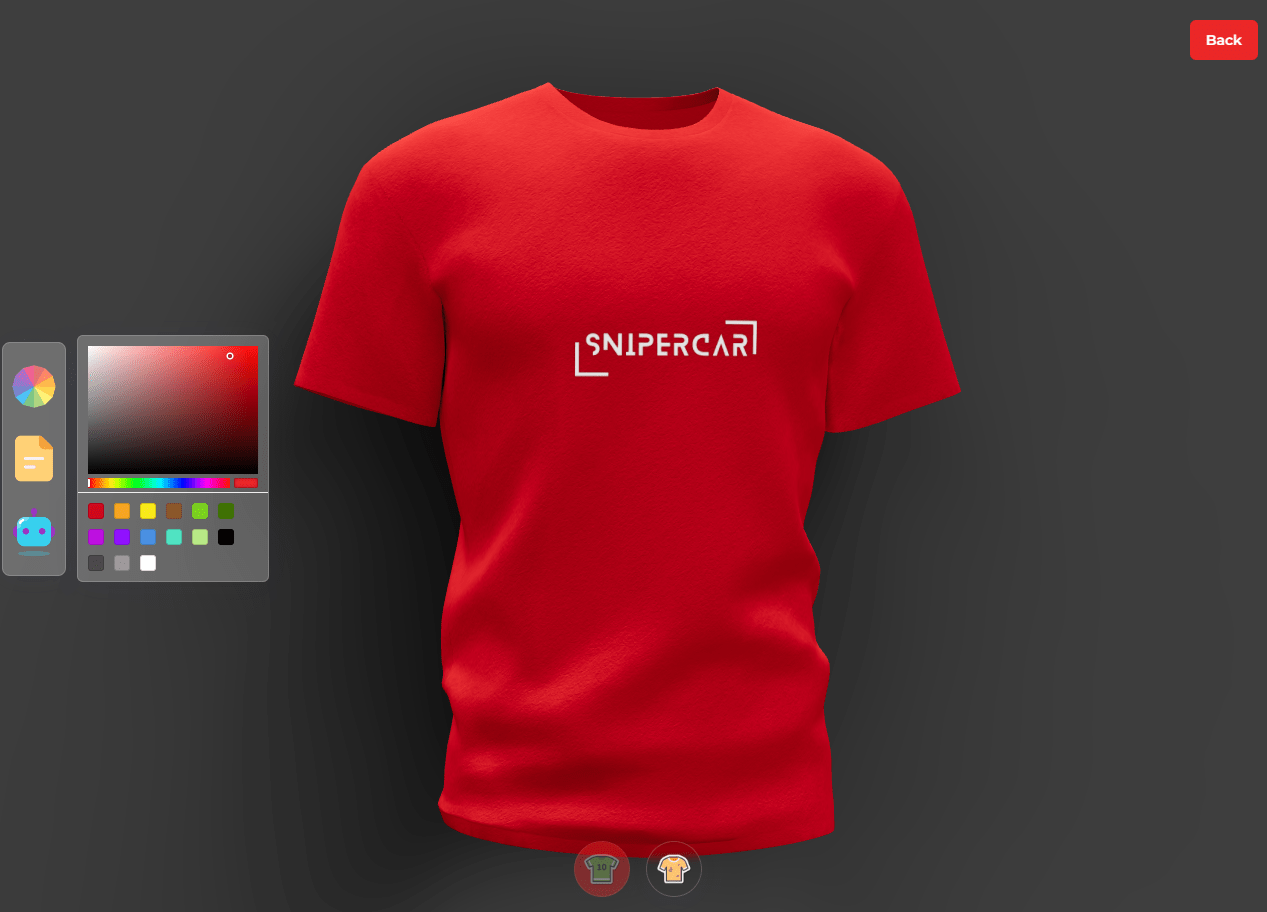 3D T-shirt Model Configurator ReactJs Framer Motion
