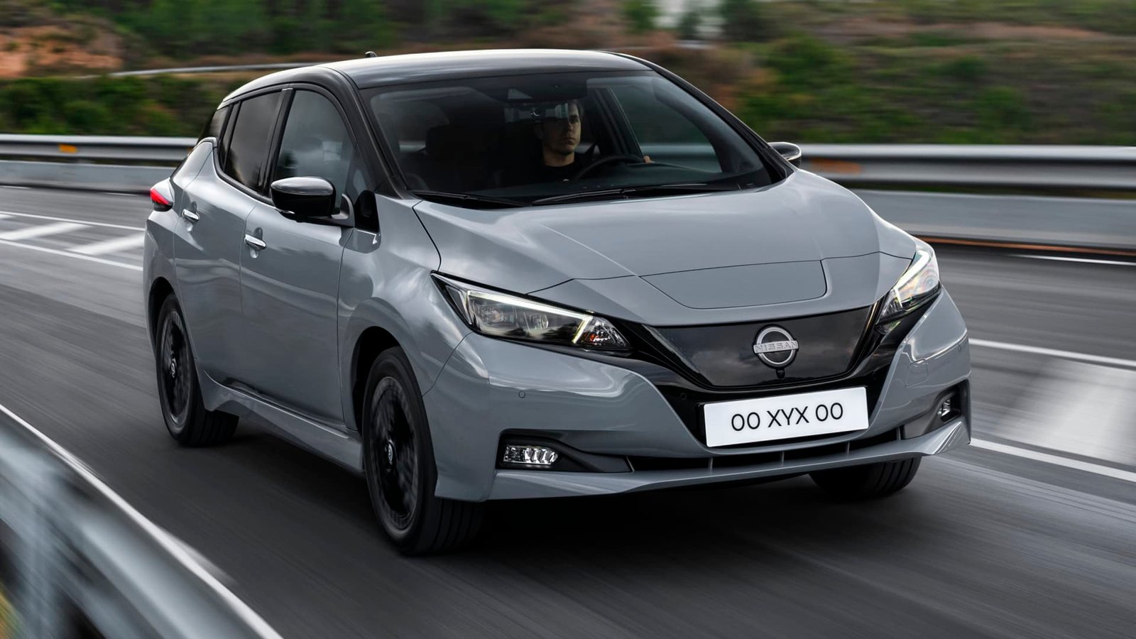 Nissan-leaf-electric-small-cars-gray-color