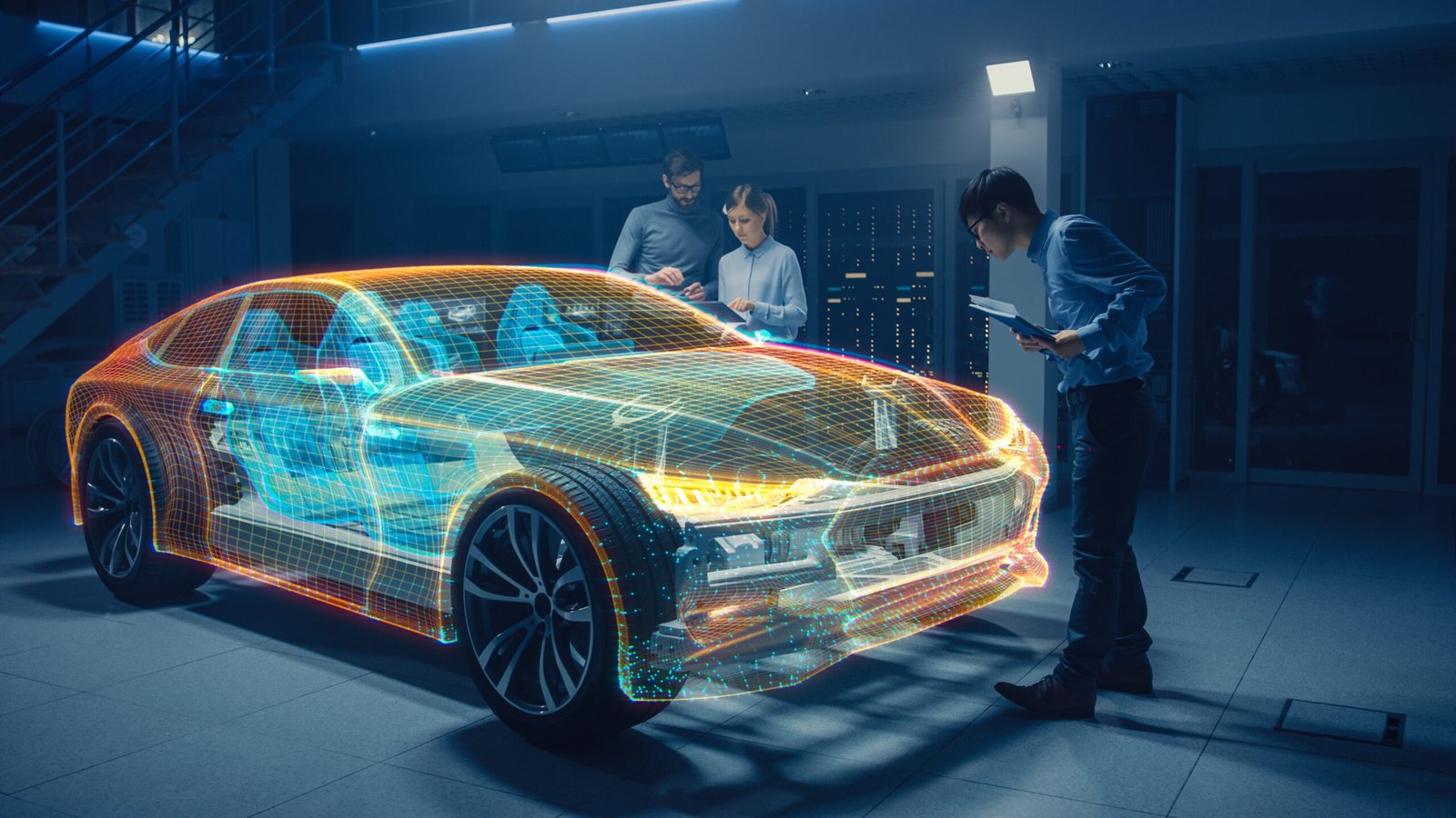 Group,Of,Automobile,Design,Engineers,Working,In,Virtual,Reality,3d Group,Of,Automobile,Design,Engineers,Working,In,Virtual,Reality,3d
